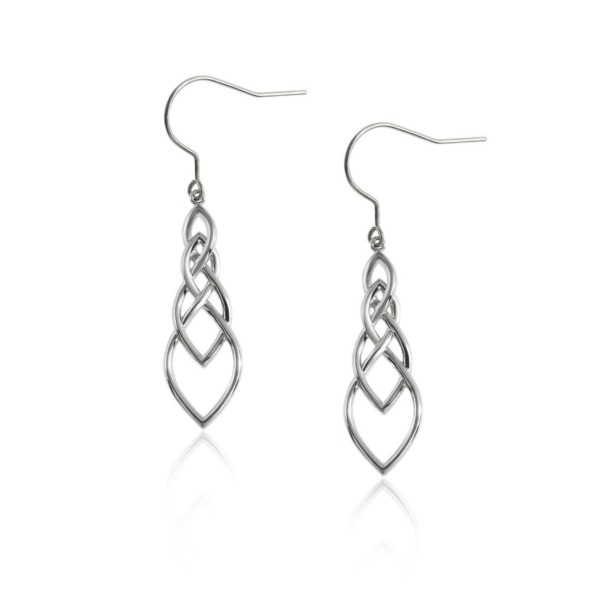 Celtic Knot Dangle Earrings for Women, Pure Titanium Ear Hooks Hypoallergenic Irish Infinity Knot Drop Earrings, Vintage Celtic Jewelry Gift for Sensitive Ears