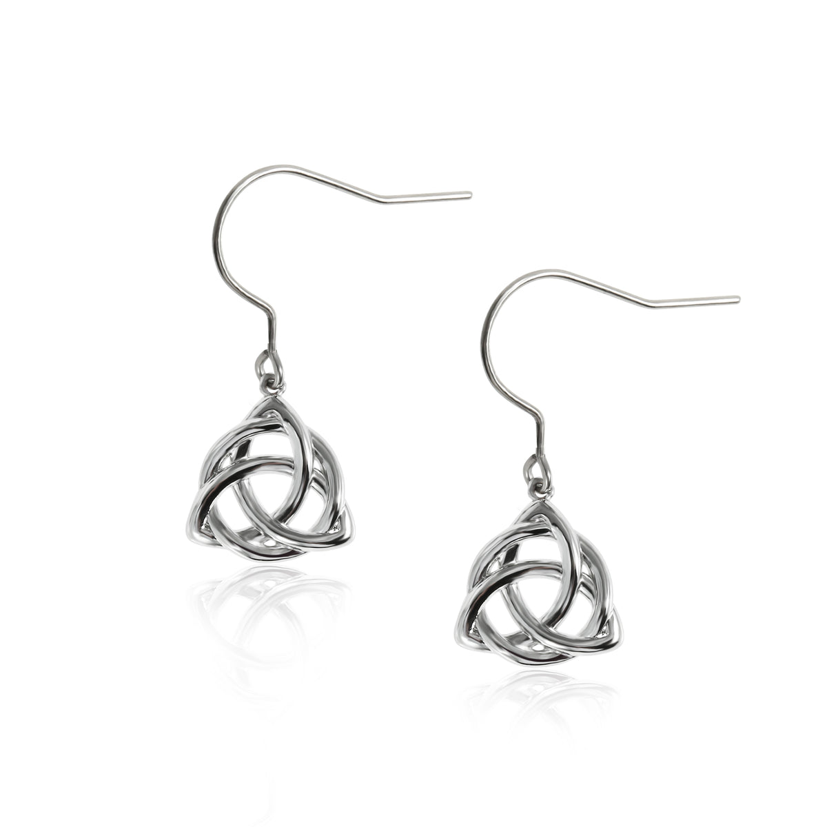 Hypoallergenic Titanium Drop Earrings for Women, Celtic Trinity Knot Dangle Earrings
